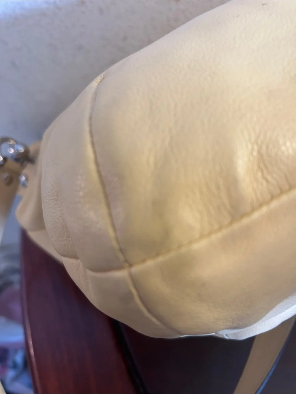 Coach Yellow Leather Hobo Bag with Chain Accented Long Strap